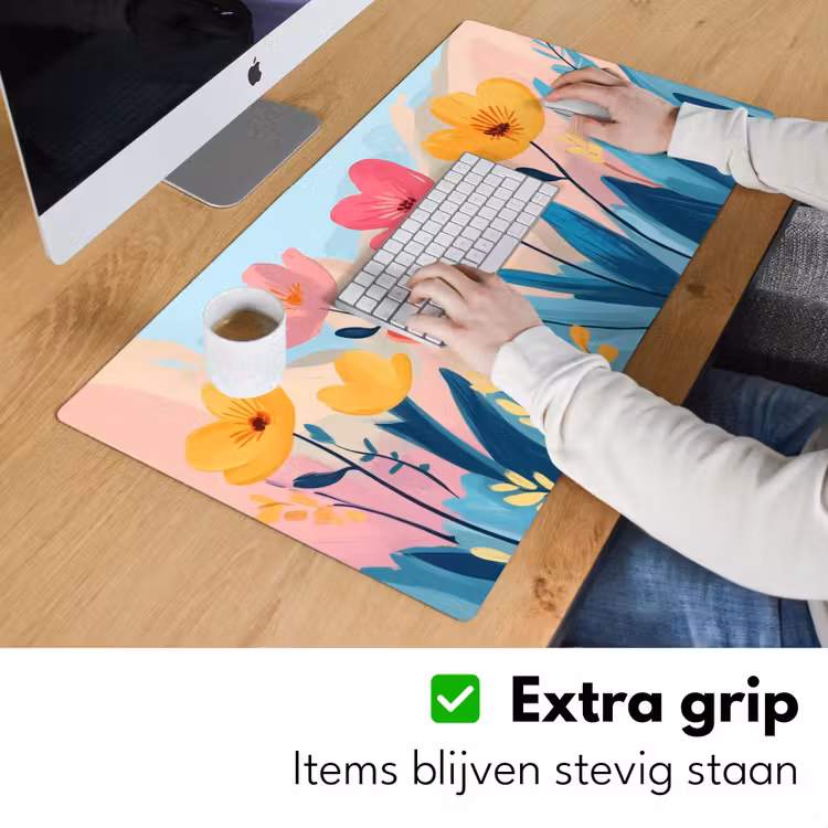 Bureau onderlegger - Illustratie - Bloemen - Kleurrijk — 5