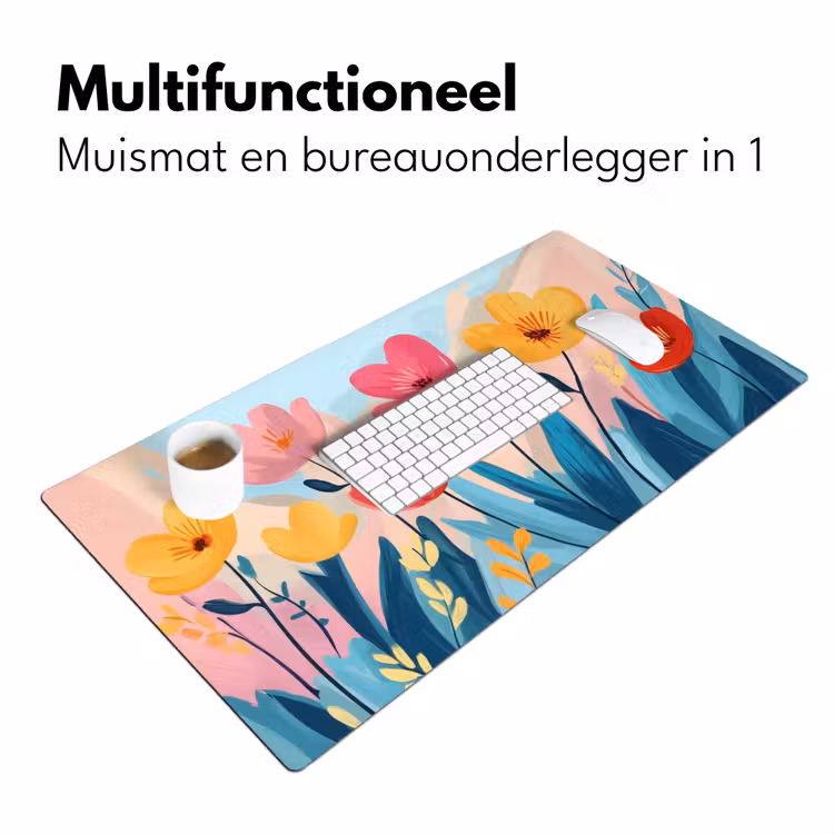 Bureau onderlegger - Illustratie - Bloemen - Kleurrijk — 6