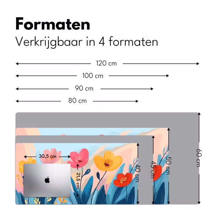 Bureau onderlegger - Illustratie - Bloemen - Kleurrijk — 7