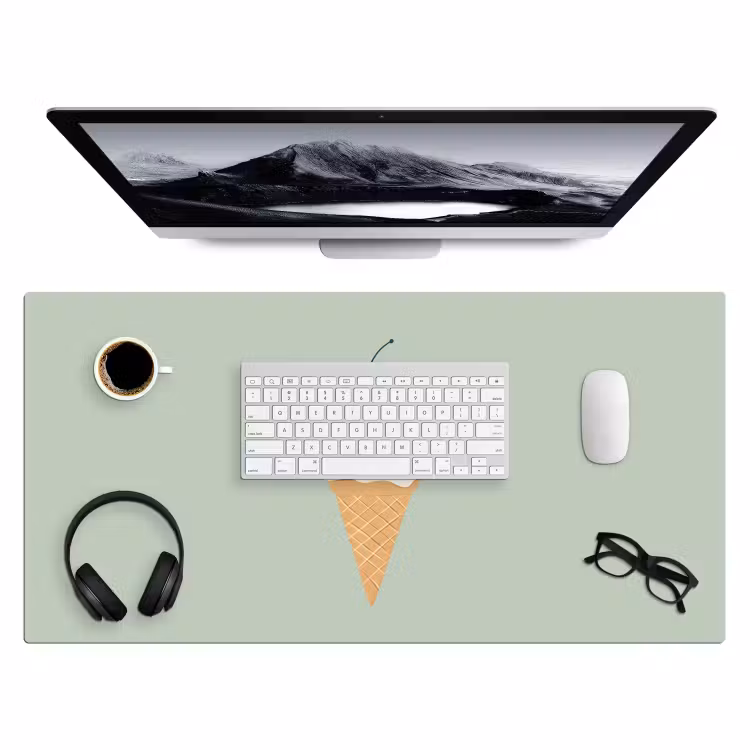 Bureau onderlegger - Illustratie - Ijsje - Spikkels - Kers — 3