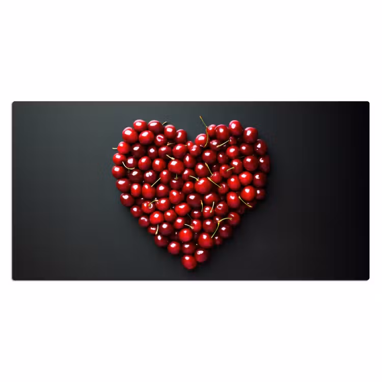 Bureau onderlegger - Kersen - Hart - Rood - Zwart — 1