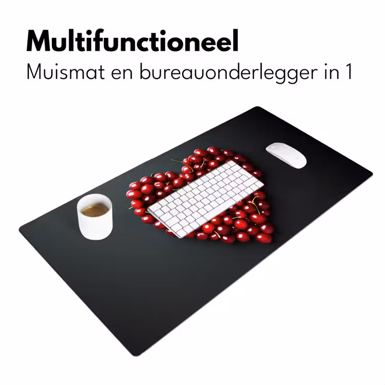 Bureau onderlegger - Kersen - Hart - Rood - Zwart — 6