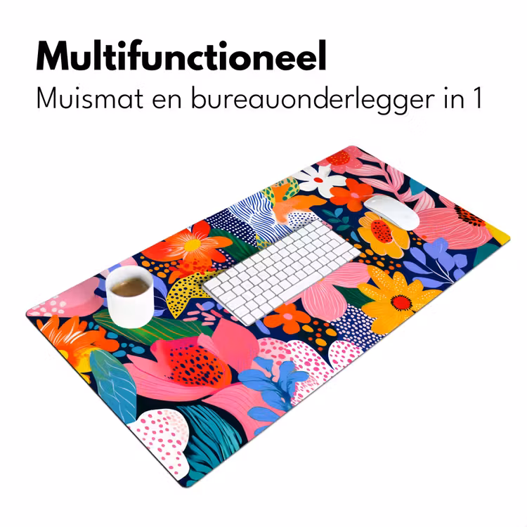 Bureau onderlegger - Kleurrijk - Bloemen - Abstract - Stippen — 6
