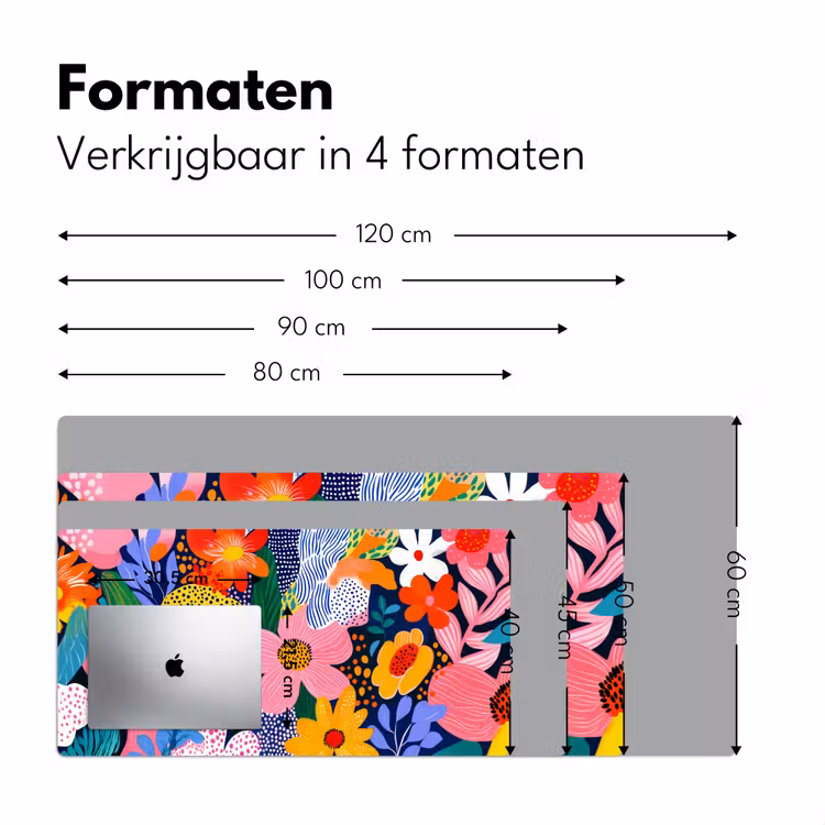 Bureau onderlegger - Kleurrijk - Bloemen - Abstract - Stippen — 7
