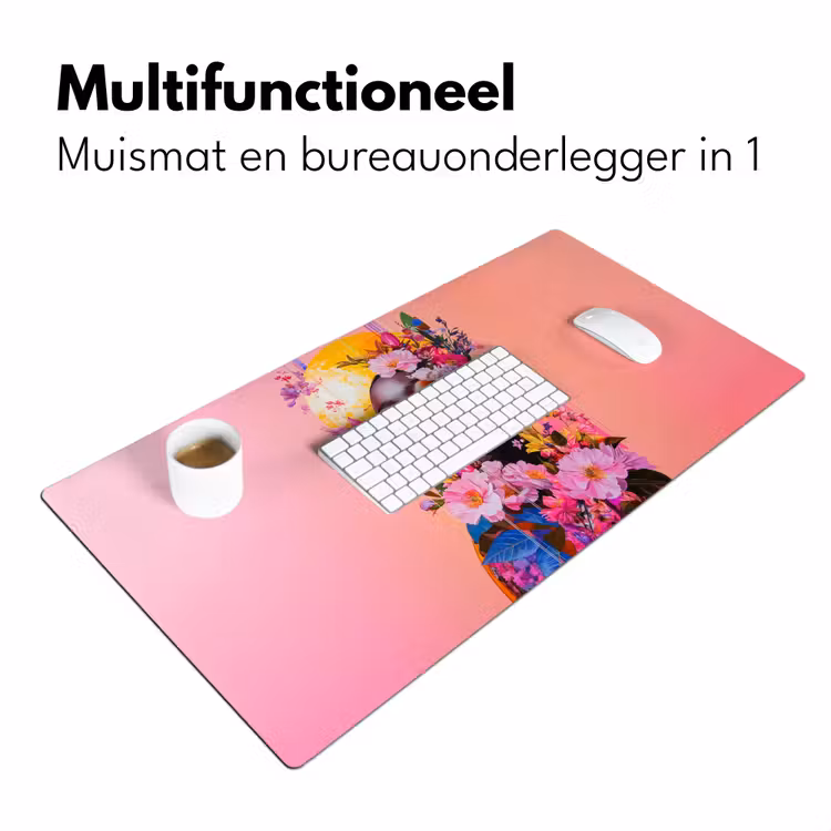 Bureau onderlegger - Kleurrijk - Bloemen - Vrouw - Zon — 6