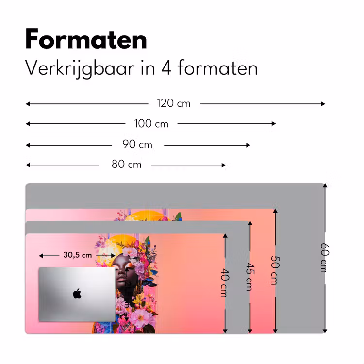 Bureau onderlegger - Kleurrijk - Bloemen - Vrouw - Zon — 7