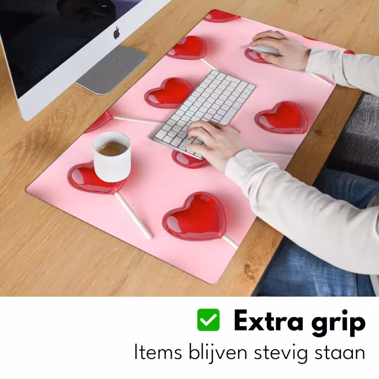 Bureau onderlegger - Lollies - Hartjes - Roze — 5