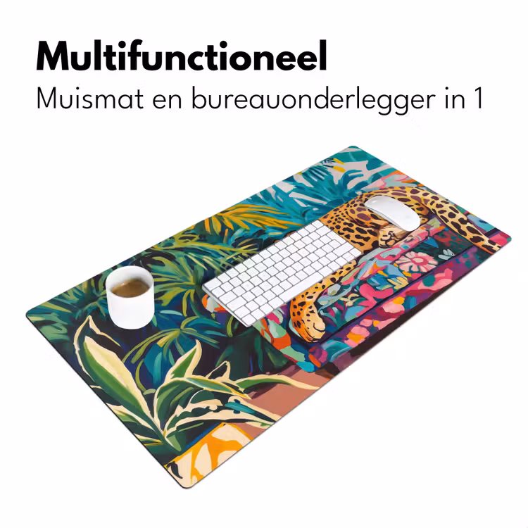 Bureau onderlegger - Luipaard - Kleurrijk - Tropisch — 6