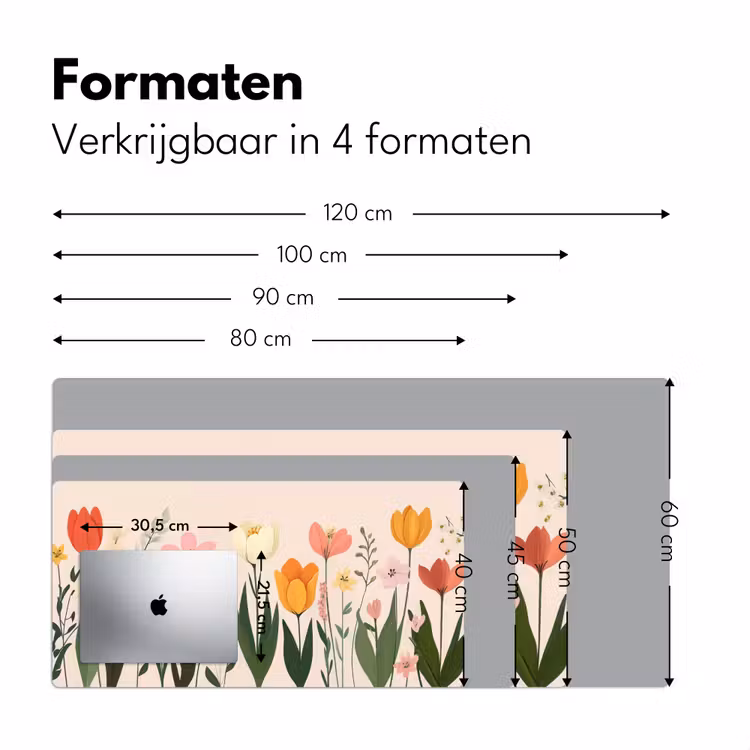 Bureau onderlegger - Pasteltinten - Bloemen - Illustratie — 7
