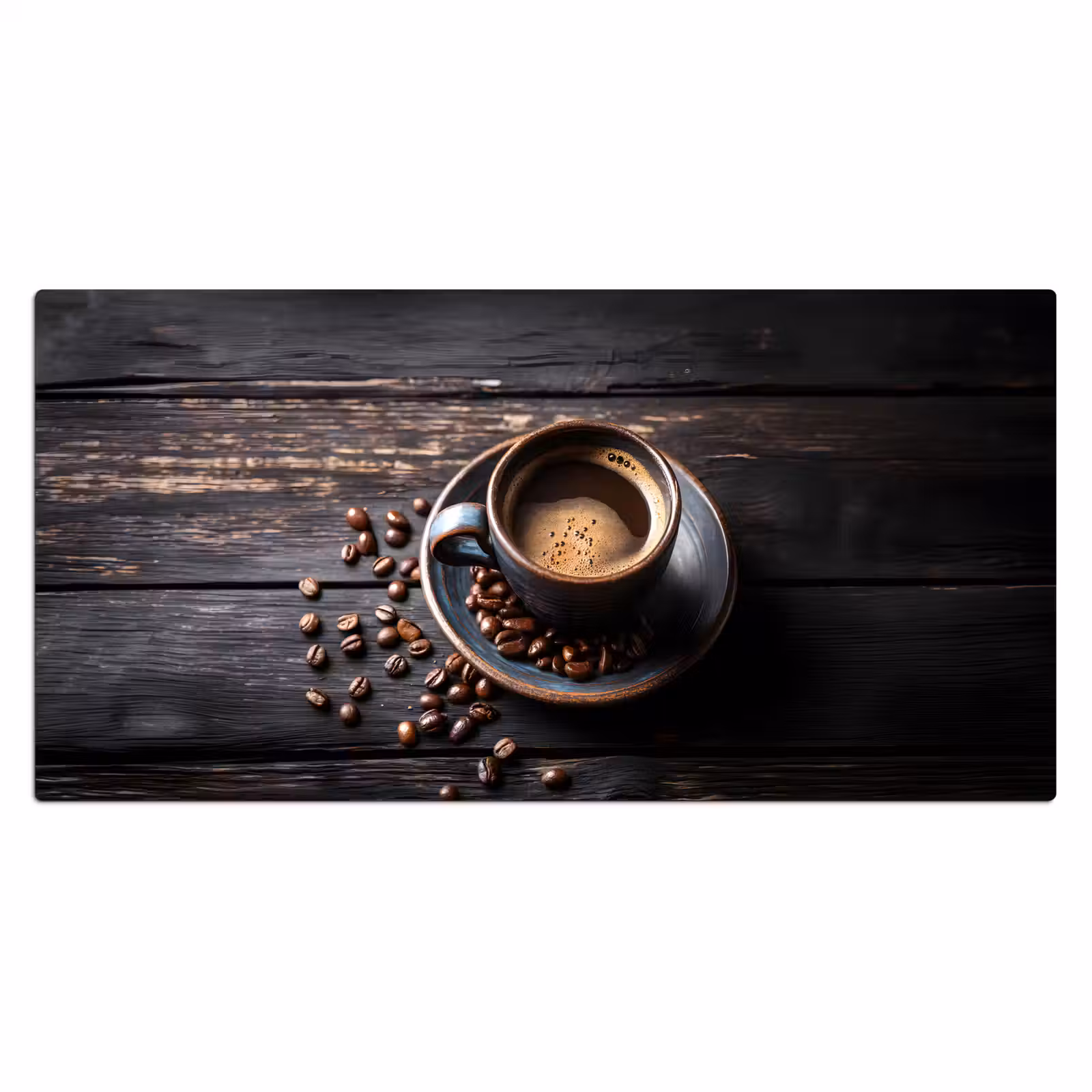 Bureau onderlegger - Kop - Koffie - Hout - Bonen — 1