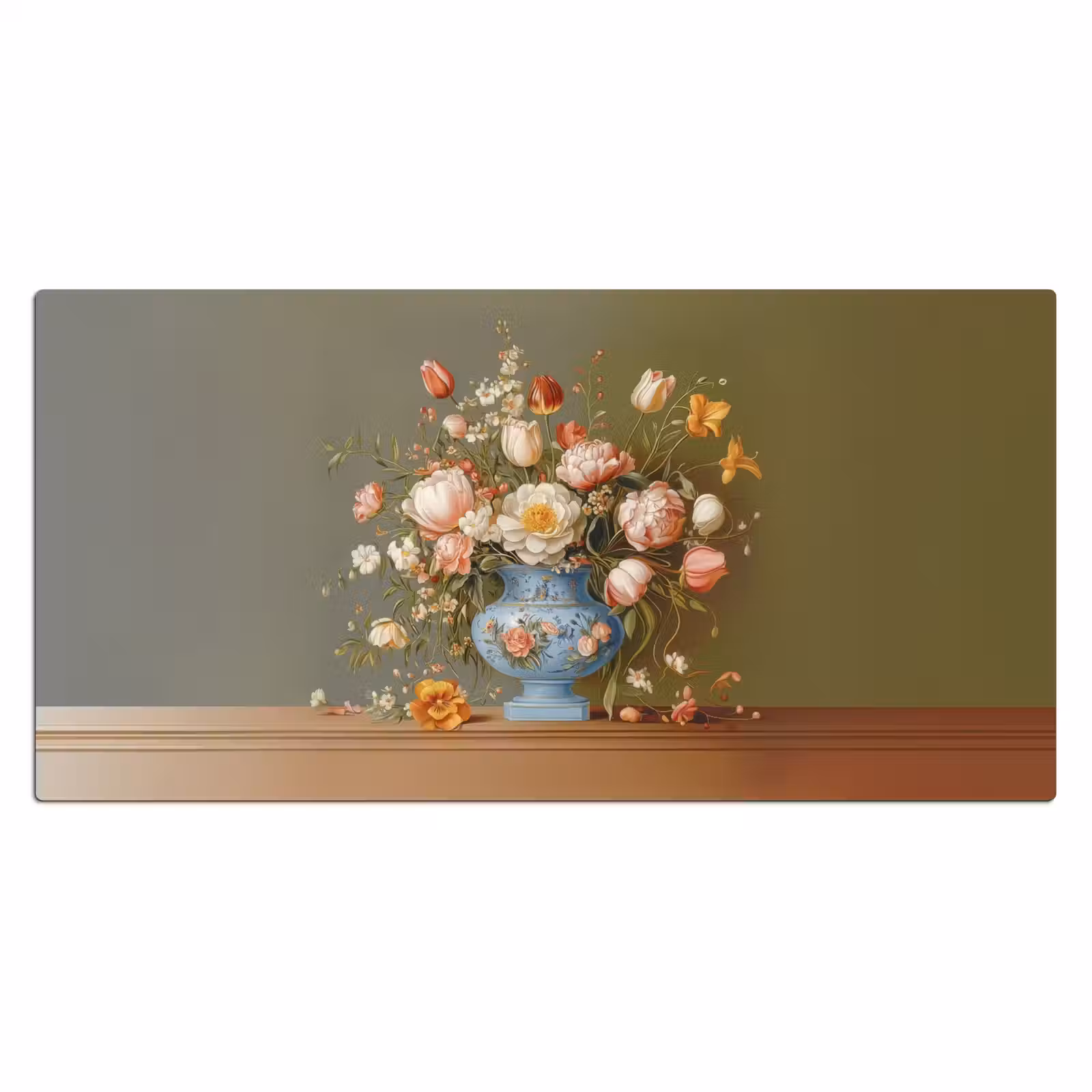 Bureau onderlegger - Neutral - Bloemen - Boeket - Vaas — 1