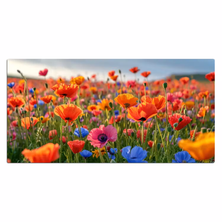 Bureau onderlegger - bloemen-klaprozen-kleurrijk-natuur — 1