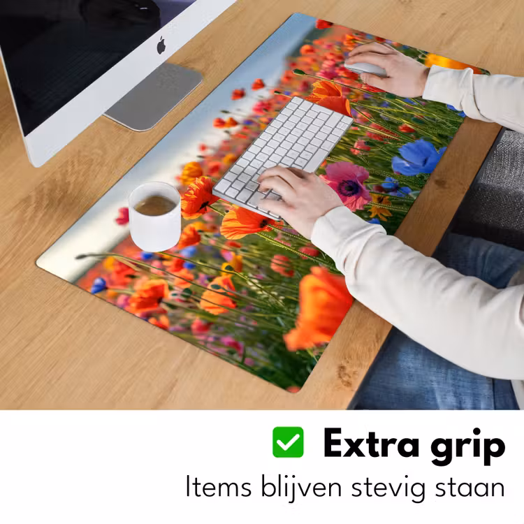 Bureau onderlegger - bloemen-klaprozen-kleurrijk-natuur — 5