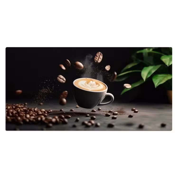 Bureau onderlegger - Cappuccino - Kop - Bonen - Bruin — 1