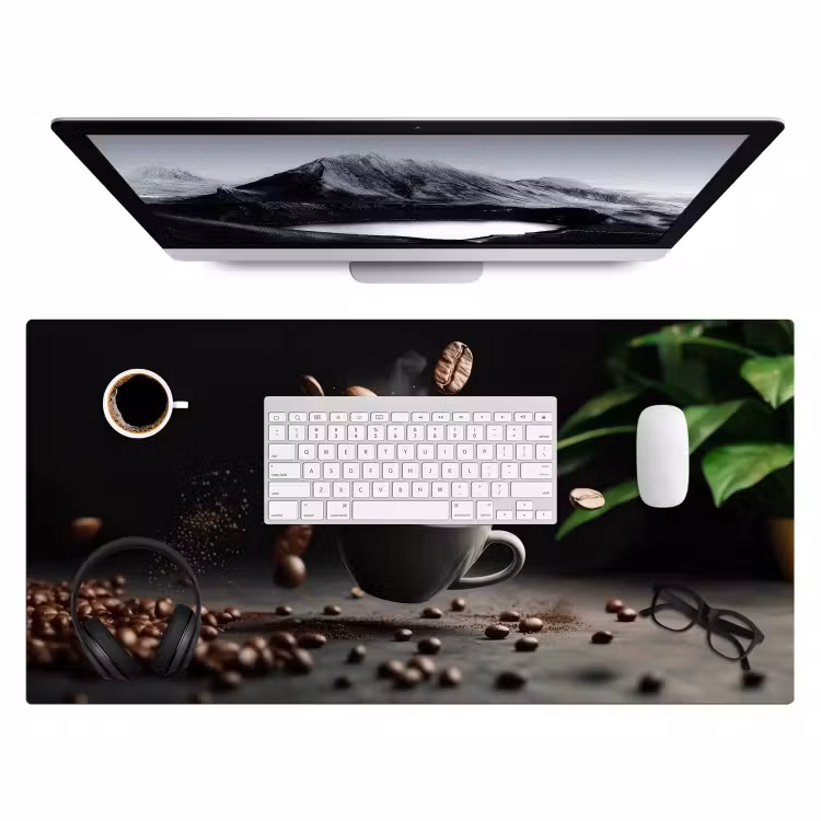 Bureau onderlegger - Cappuccino - Kop - Bonen - Bruin — 3