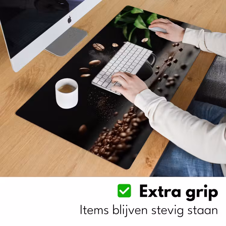 Bureau onderlegger - Cappuccino - Kop - Bonen - Bruin — 5