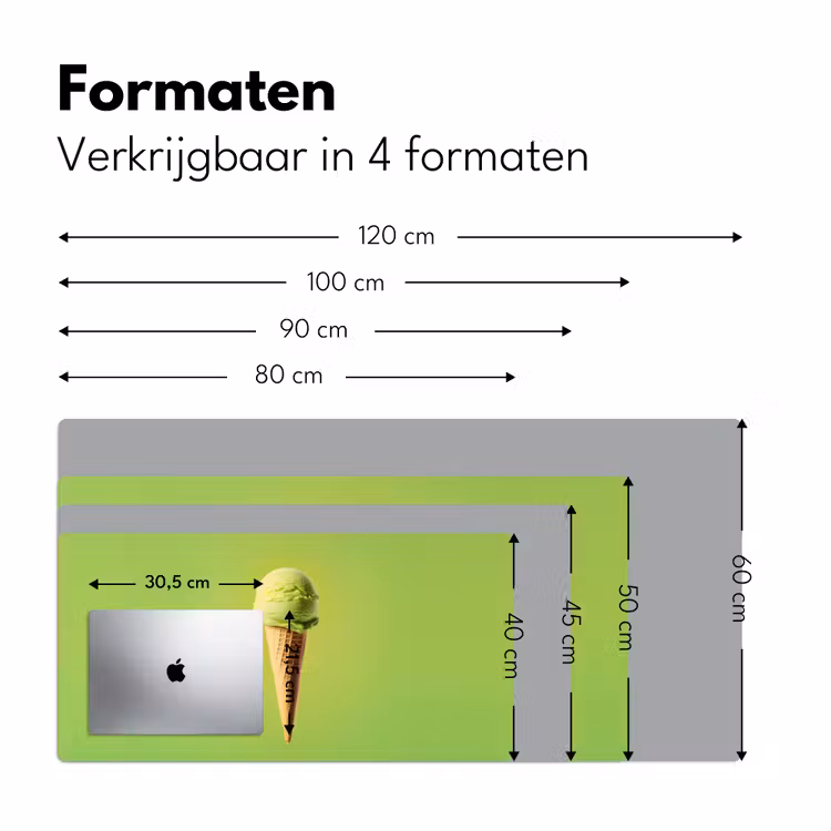 Bureau onderlegger - Hoorntje - Schepijs - Groen — 7