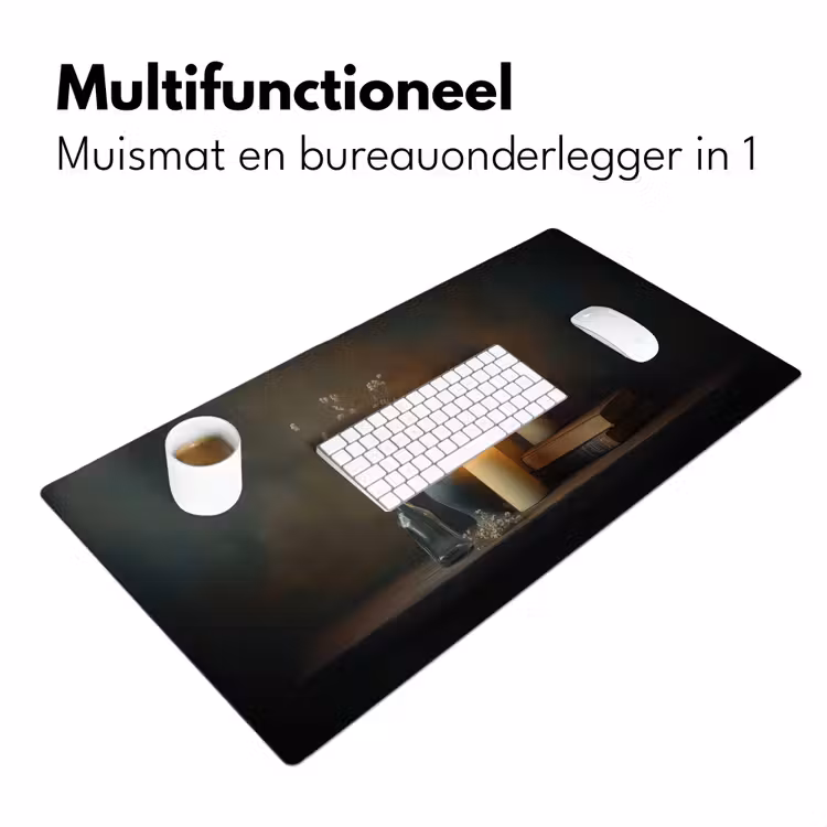 Bureau onderlegger - Kaarsen - Stilleven - Rustiek - Boeken — 6