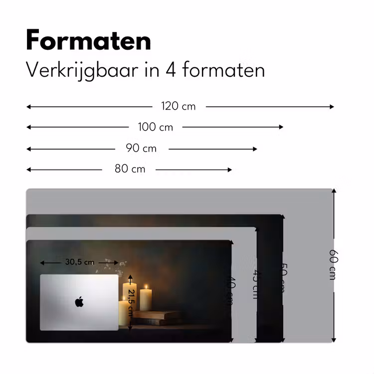 Bureau onderlegger - Kaarsen - Stilleven - Rustiek - Boeken — 7