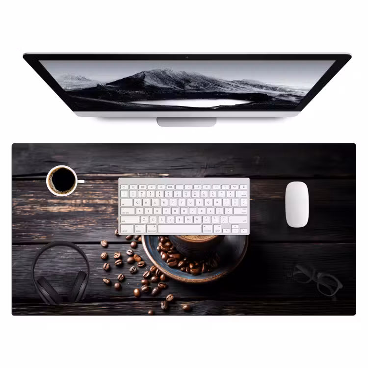 Bureau onderlegger - Kop - Koffie - Hout - Bonen — 3