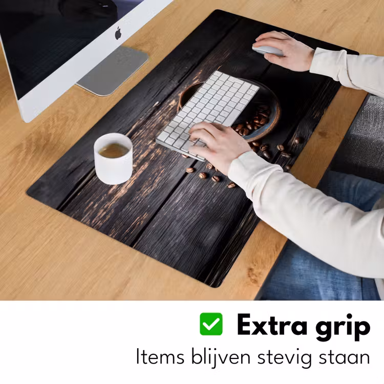 Bureau onderlegger - Kop - Koffie - Hout - Bonen — 5