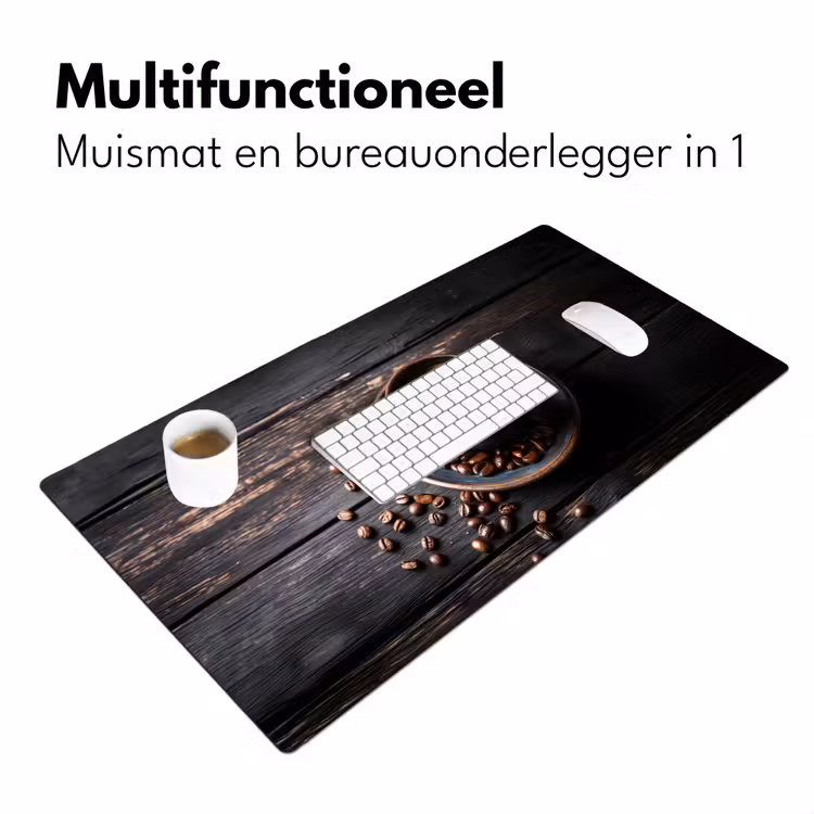 Bureau onderlegger - Kop - Koffie - Hout - Bonen — 6
