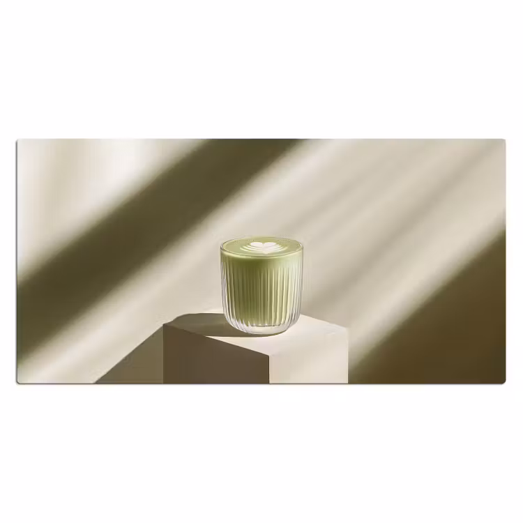 Bureau onderlegger - Matcha - Glas - Groen - Minimalistisch — 1