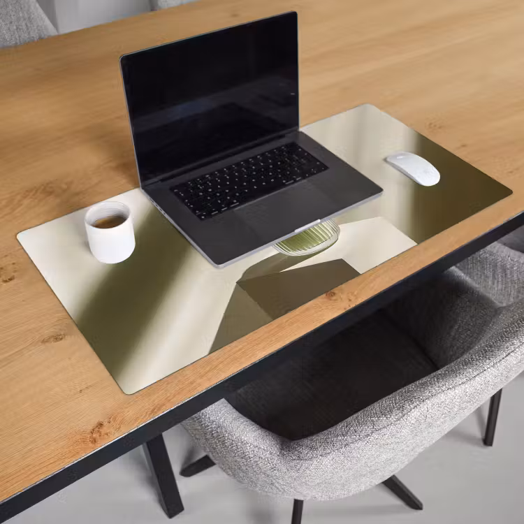 Bureau onderlegger - Matcha - Glas - Groen - Minimalistisch — 2