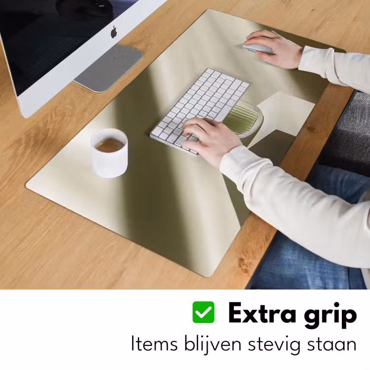 Bureau onderlegger - Matcha - Glas - Groen - Minimalistisch — 5