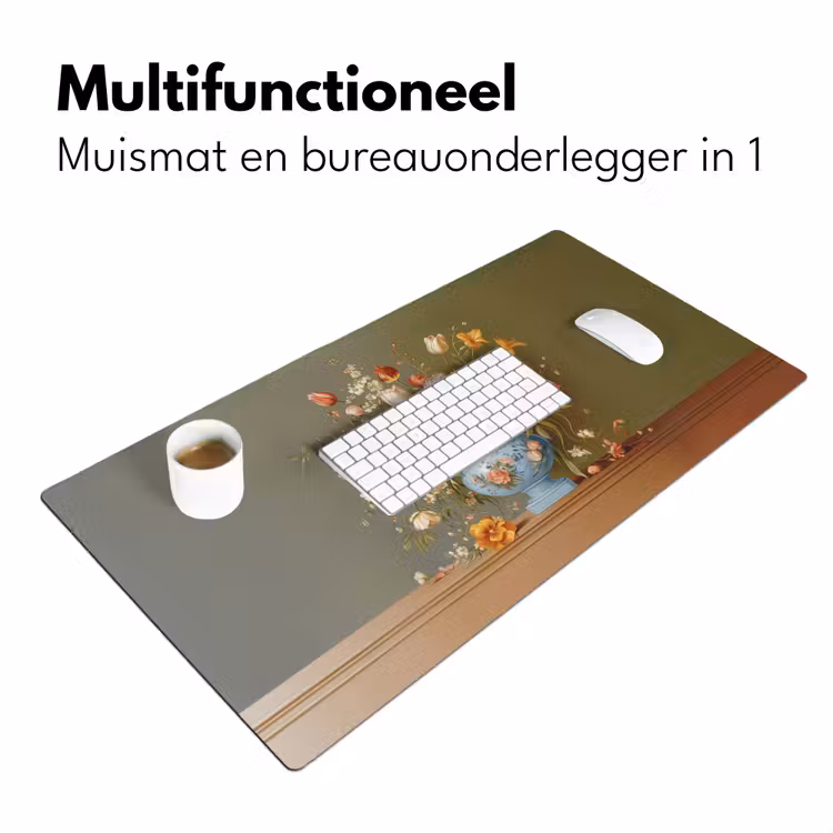 Bureau onderlegger - Neutral - Bloemen - Boeket - Vaas — 6