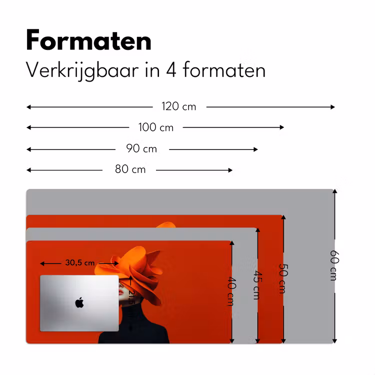 Bureau onderlegger - Oranje - Hoed - Vrouw — 7