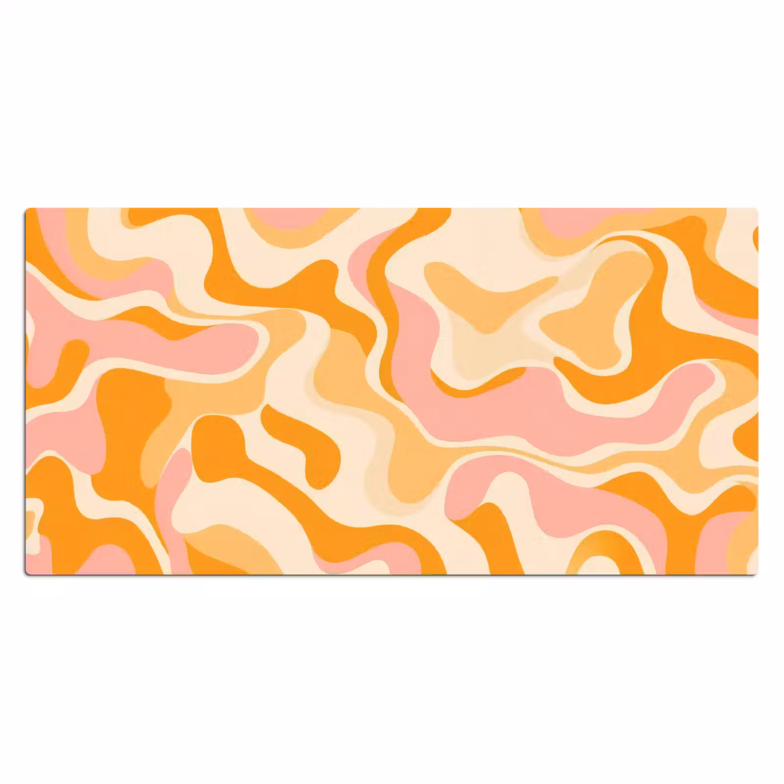 Bureau onderlegger - Abstract - Golvend - Oranje — 1