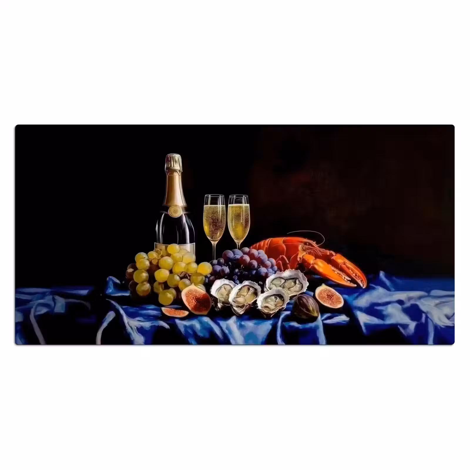 Bureau onderlegger - Champagne - Luxe - Oesters — 1