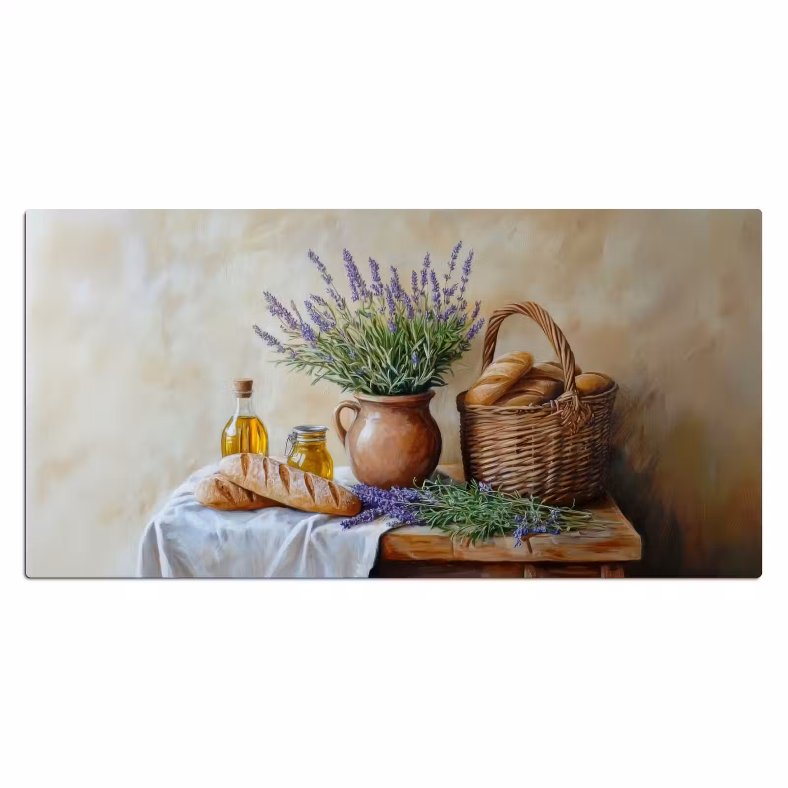 Bureau onderlegger - Lavendel - Brood - Stilleven — 1