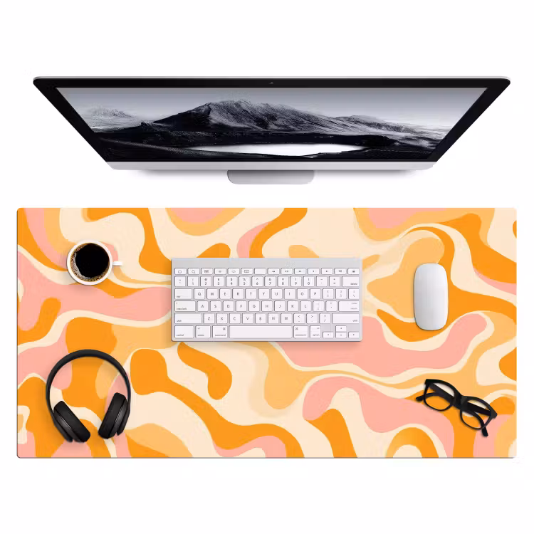 Bureau onderlegger - Abstract - Golvend - Oranje — 3