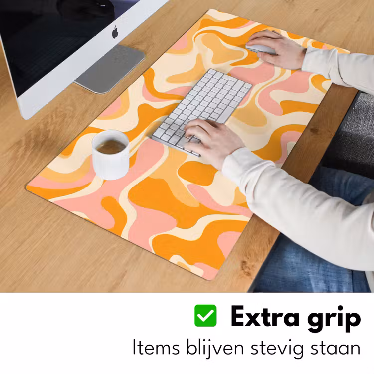 Bureau onderlegger - Abstract - Golvend - Oranje — 5