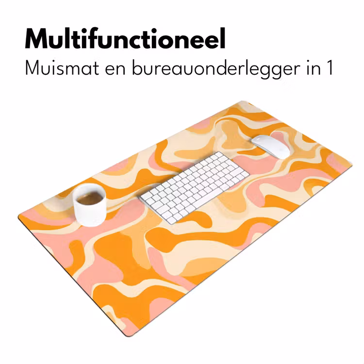 Bureau onderlegger - Abstract - Golvend - Oranje — 6
