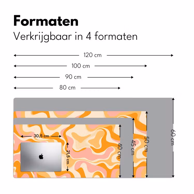 Bureau onderlegger - Abstract - Golvend - Oranje — 7