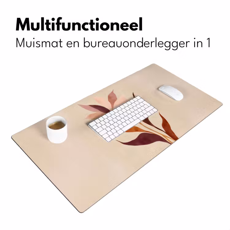 Bureau onderlegger - Bloemen - Blaadjes - Minimalistisch - Roze — 6