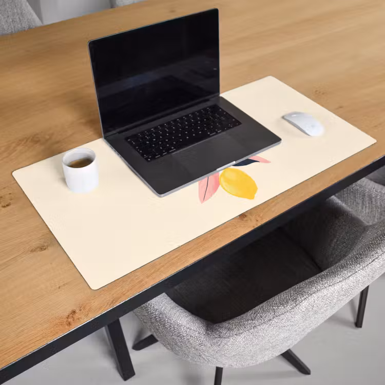 Bureau onderlegger - Citroenen - Felgeel - Tak - Bladeren — 2