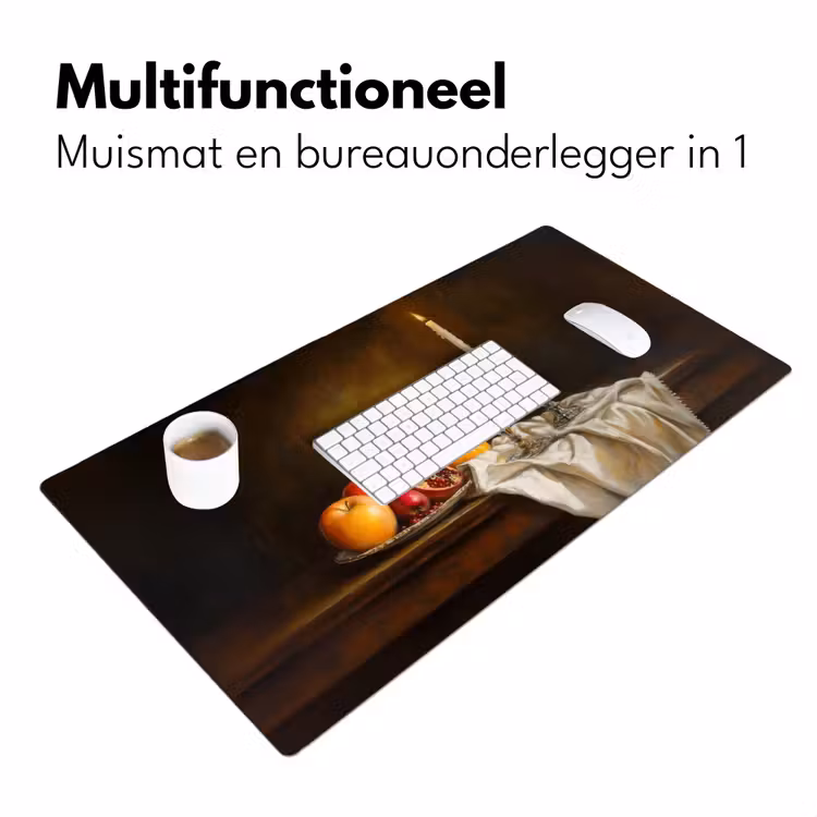 Bureau onderlegger - Fruit - Stilleven - Wijn - Kaars — 6