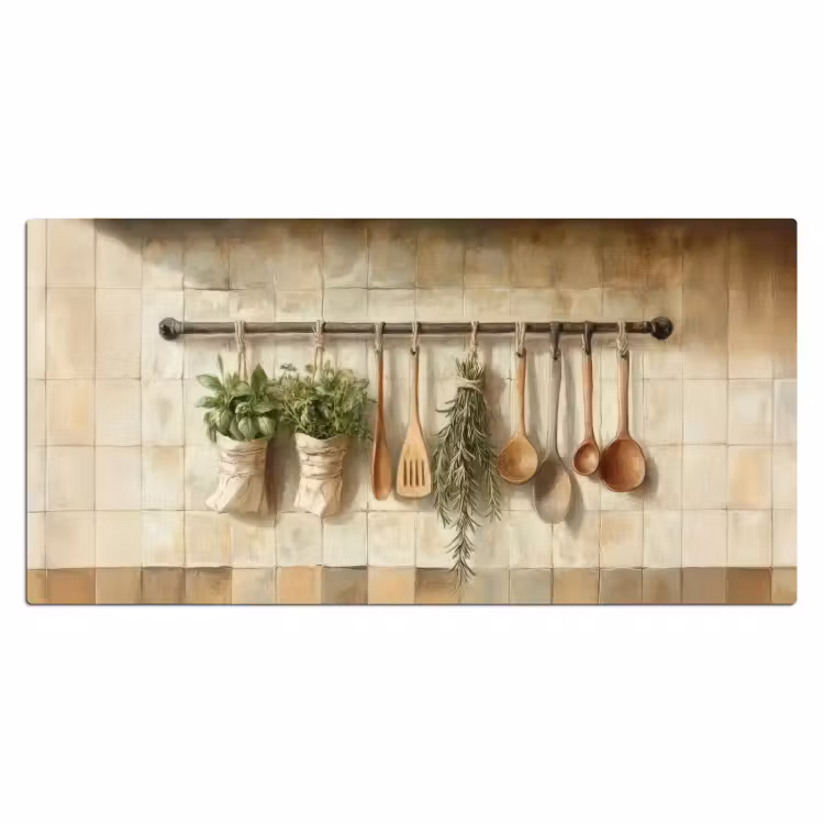 Bureau onderlegger - Hout - Keukengerei - Stilleven - Tegels — 1