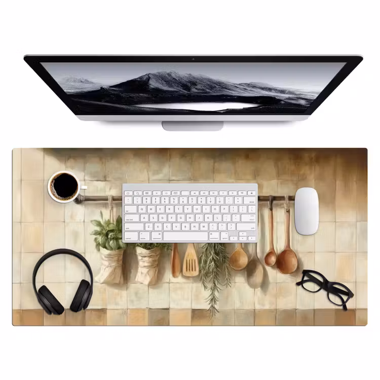 Bureau onderlegger - Hout - Keukengerei - Stilleven - Tegels — 3