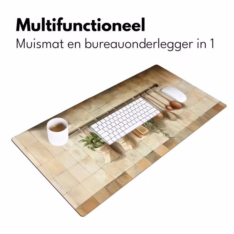 Bureau onderlegger - Hout - Keukengerei - Stilleven - Tegels — 6