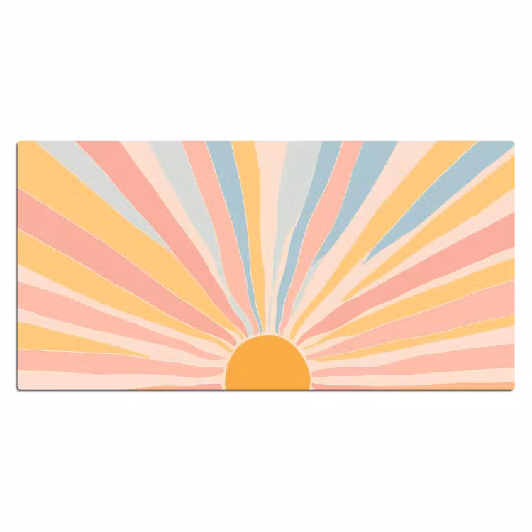 Bureau onderlegger - Illustratie - Zon - Pastelkleuren — 1
