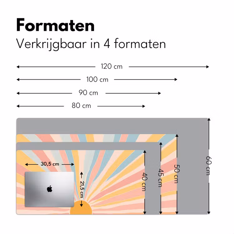 Bureau onderlegger - Illustratie - Zon - Pastelkleuren — 7
