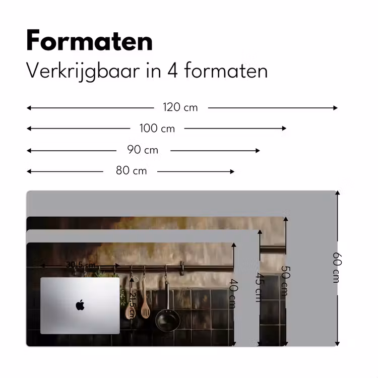 Bureau onderlegger - Keukengerei - Rustiek - Tegels - Kruiden — 7