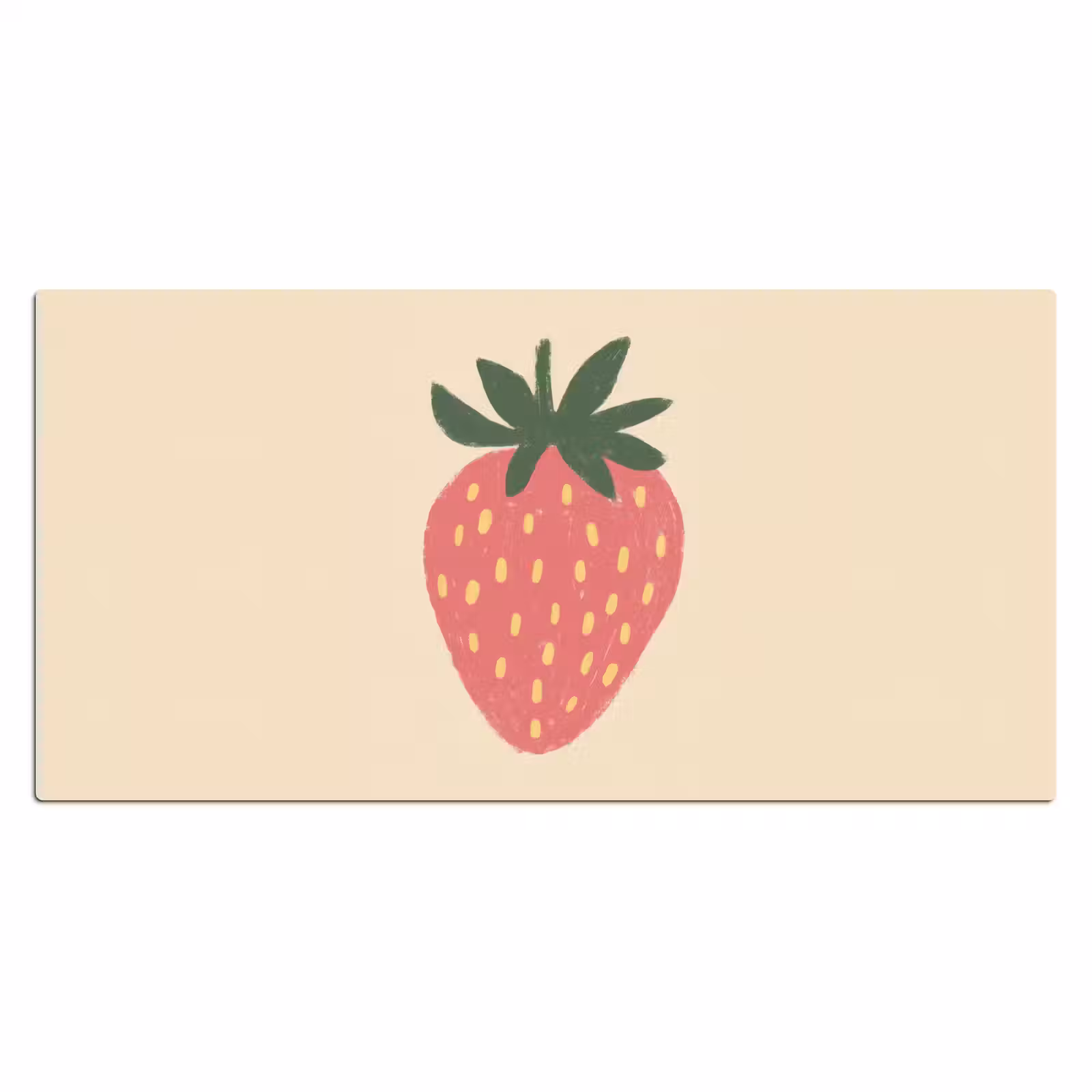 Bureau onderlegger - Aardbei - Minimalistisch - Rood - Fruit — 1