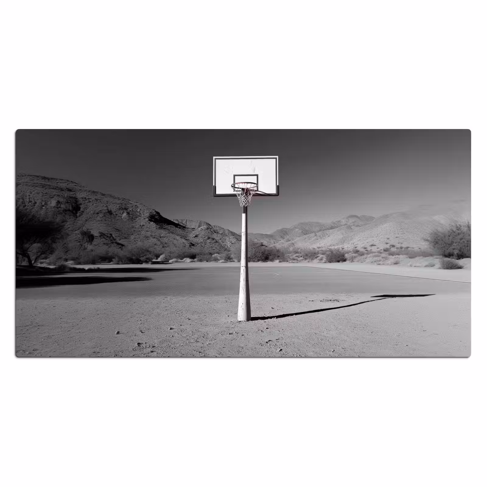 Bureau onderlegger - Basketbalpaal - Landschap - Zand - Wit — 1