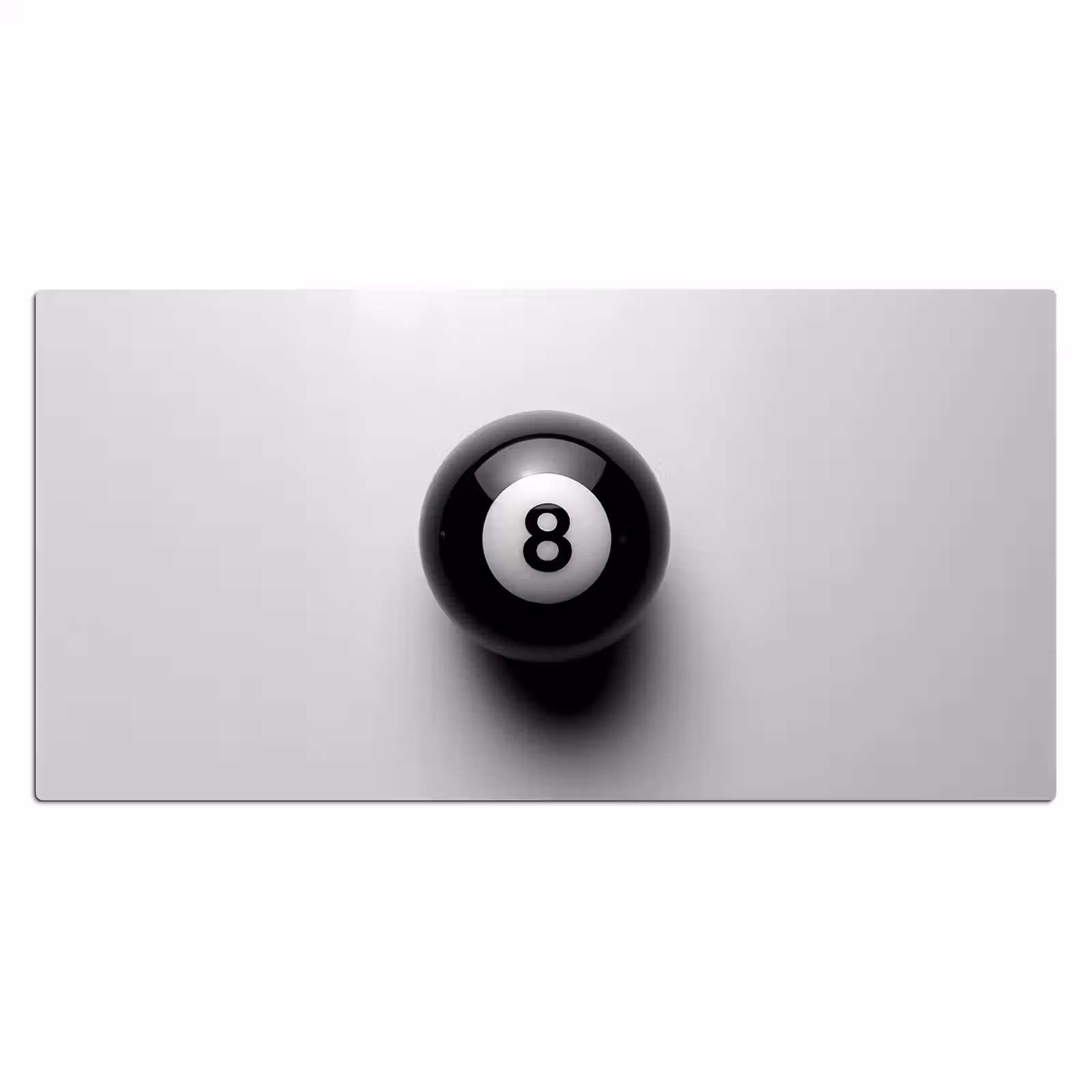 Bureau onderlegger - Biljartbal - Getal - Acht - Wit — 1